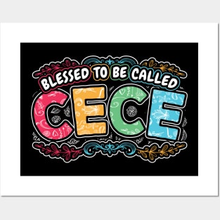 Blessed to be Called Cece Grandma Gifts Posters and Art